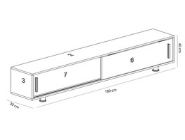 Hanah Home Soporte para TV Blanco